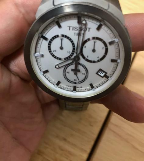 TISSOT天梭石英男表，三眼运动系列，计...