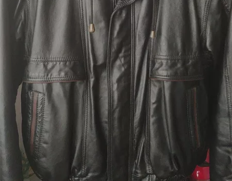 正宗海宁机车摩托车复古真皮皮衣立领夹克,是...