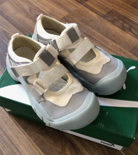 大头鞋圆头厚底丑萌娃娃鞋 36码蓝色