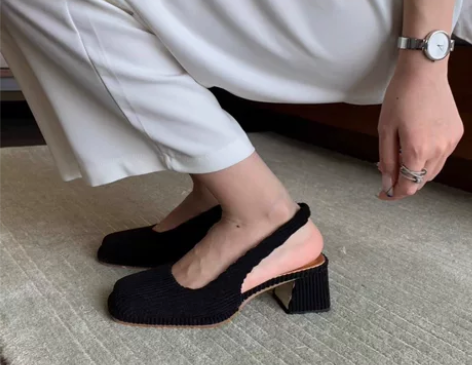 法式复古单鞋女2022年春季新款方头浅口学...