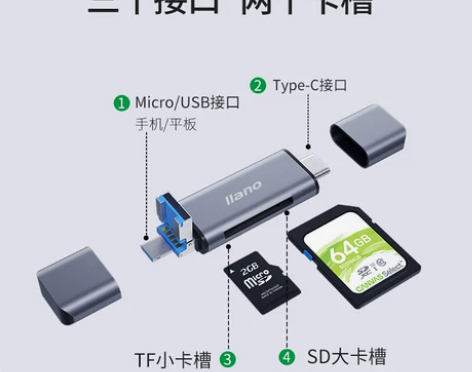 绿巨能多功能usb3.0高速读卡器type...