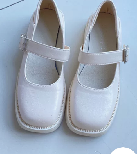 玛丽珍鞋厚底2021新款复古日系方头仙女中...