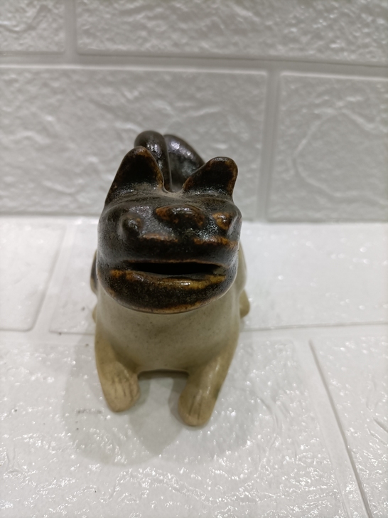 长沙窑文房水滴，文房褐釉