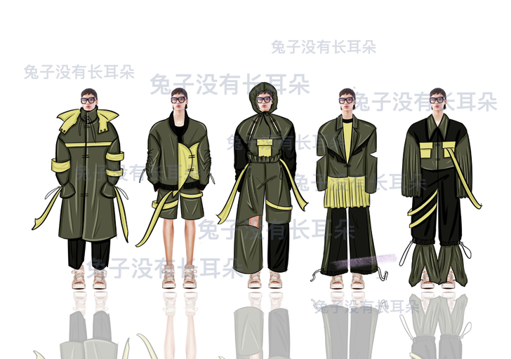 服装效果图，款式图绘画，可设计，可做灵感来...