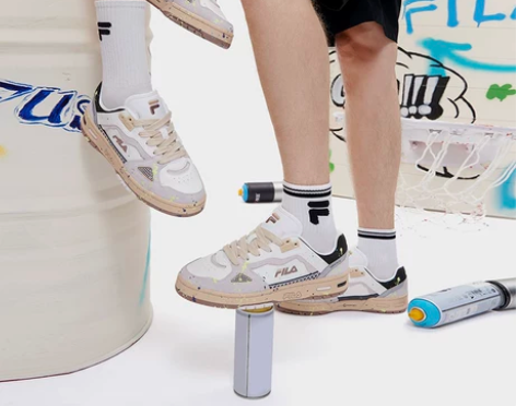 潮牌板鞋女鞋秋新款泼墨潮流低帮篮网休闲鞋