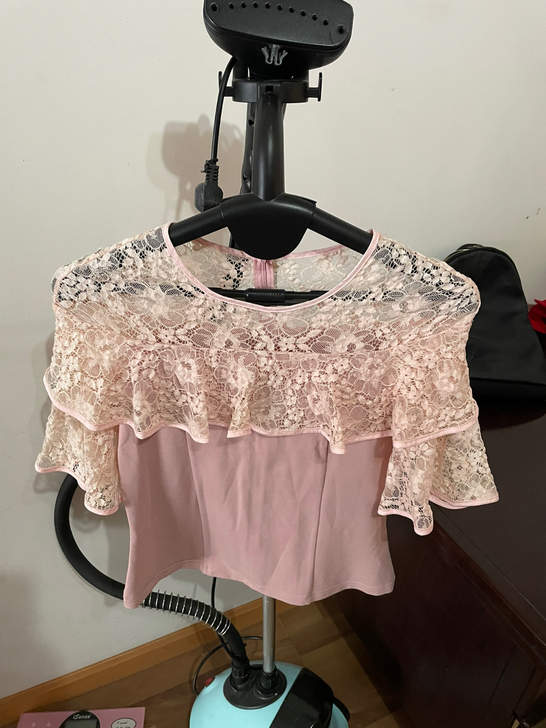 全新蕾丝衫，仅试穿，原价139，10元拿走。