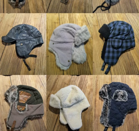 新款 冬季 雷锋帽 到货 第一行紫色雷锋帽...