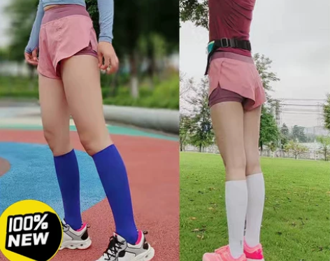 运动小腿压缩袜专业跑步袜子马拉松女中筒长袜...