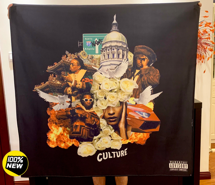 Migos专辑装饰布背景布挂布装饰布海报周...