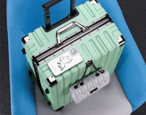 旅行箱 学生行李箱静音万向轮24拉杆箱铝框...