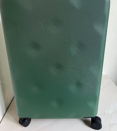 不莱玫行李箱24寸圆点纹绿色拉杆箱 九九成...