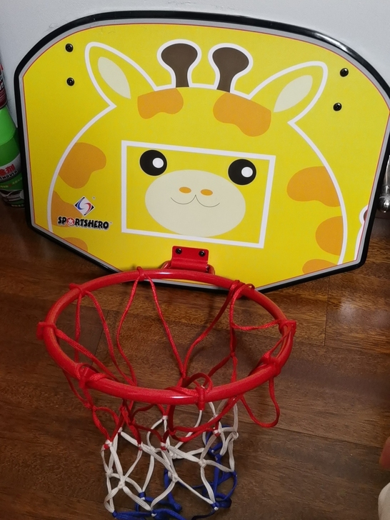 儿童家用挂式篮球框室内可折叠免打孔篮球筐宝...