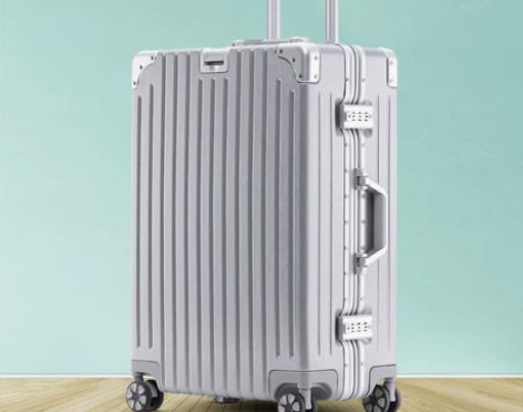 铝框行李箱万向轮女20拉杆箱学生纯色旅行箱...