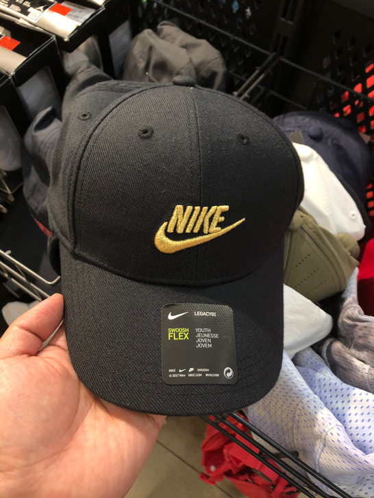 耐克nike大童小码护耳鸭舌帽加绒棉帽DA...