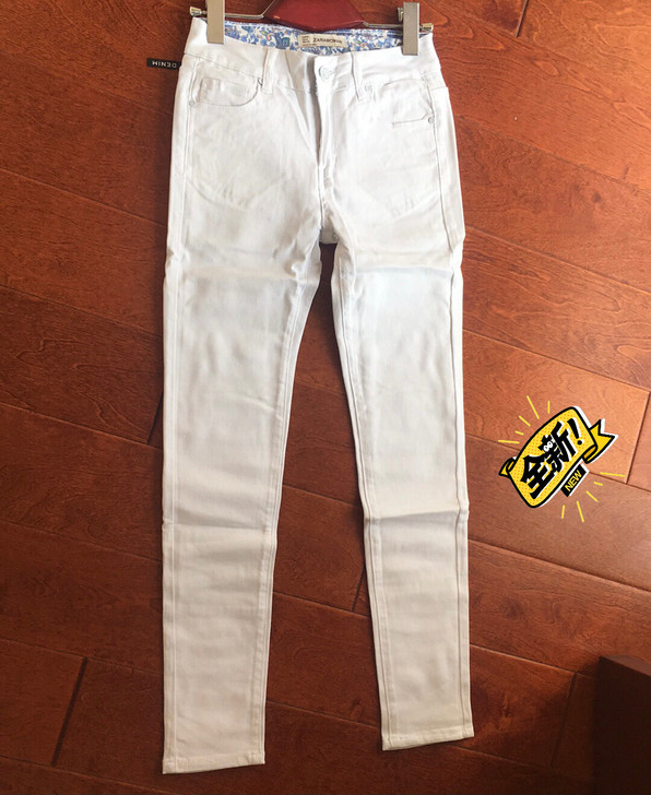 全新 ,女款小脚裤白色百搭款,薄款,s码,...