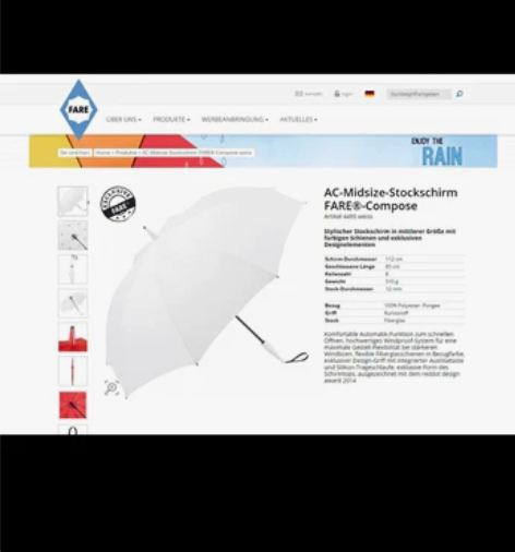 德国著名雨具品牌FARE纯白直骨伞，一把得...