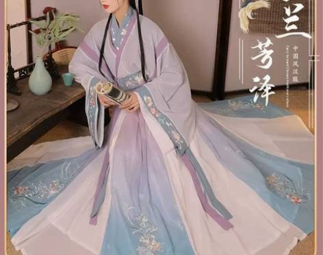 花信集原创汉服【芝兰芳泽】女中国风晋制交领...