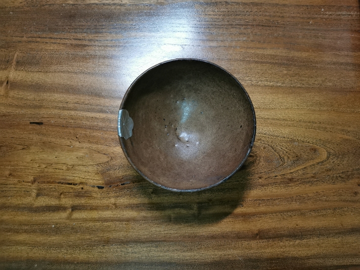 宋代宋盏建窑系 西坝窑 杮红盏 镶银