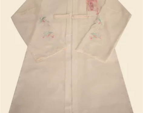 ?兰若庭汉服海棠春立领纱衫绣花渐变印花 尺...