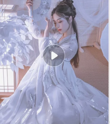 艺缕原创春夏款传统汉服女齐胸襦裙白色日常清...