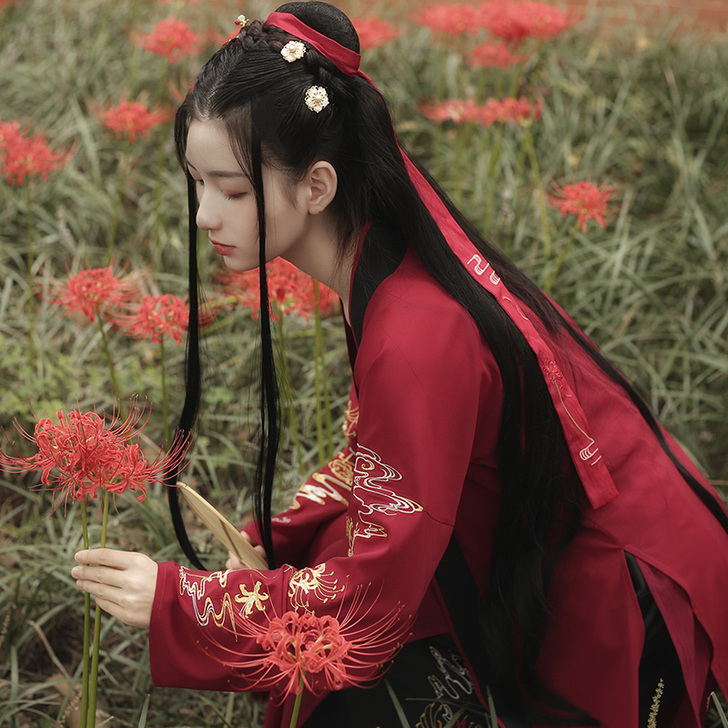 曼珠沙华:奈落 池夏原创 彼岸花汉元素中国...