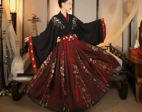 云芳晴绾星辰汉服女中国风交领齐腰襦裙魏晋风...