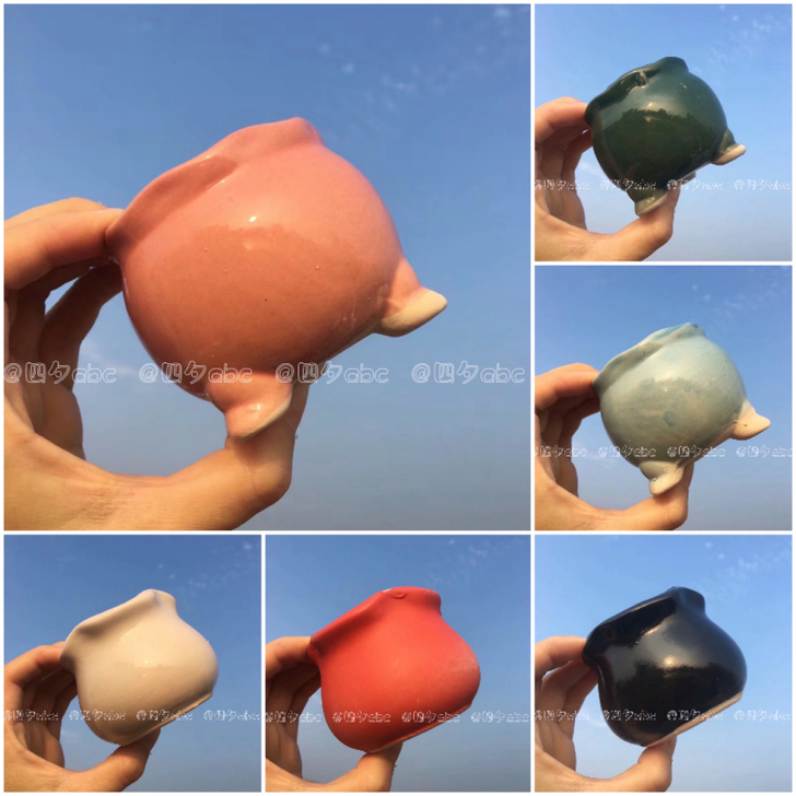 6个11.9元全新包邮粗陶透气透水素色多肉...