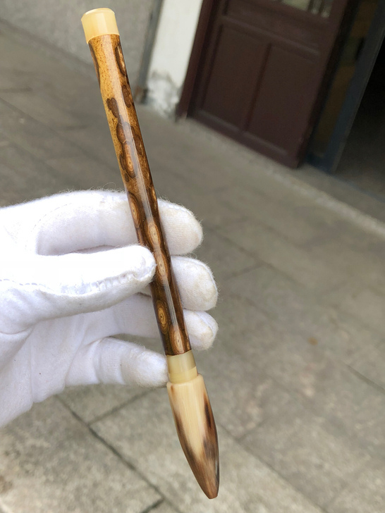 文房雅物～精制白花梅鹿竹签字笔