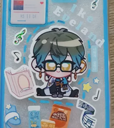 彩虹社Ike滴胶手机壳，有点小瑕疵气泡，可...