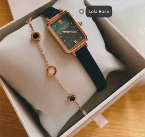 Lola Rose罗拉玫瑰小绿表方形手表。...