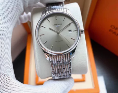 浪琴 名匠男士表 数字表盘带日历手表男 量...