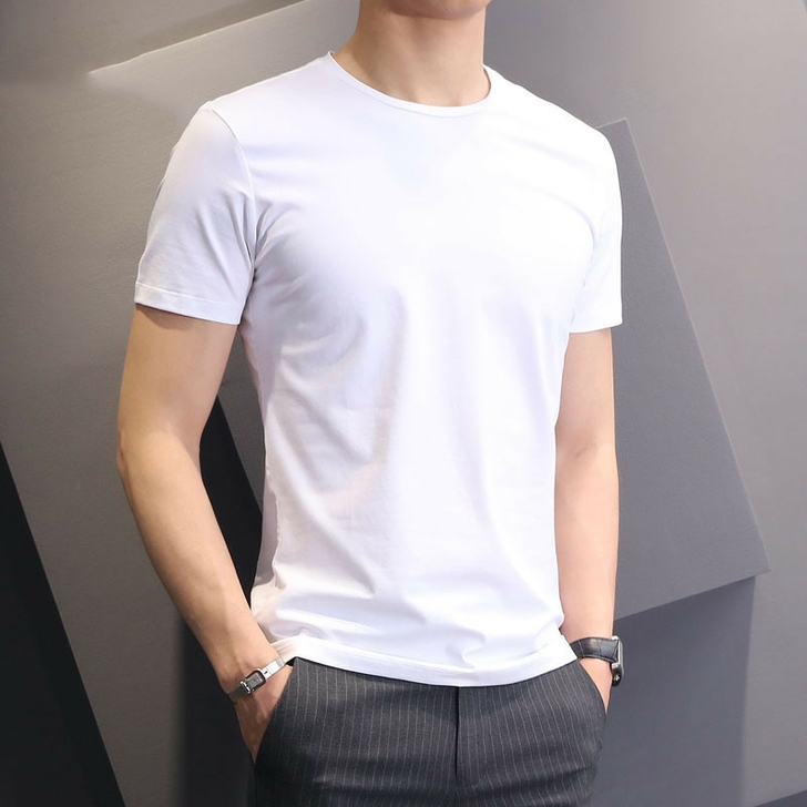 #全新#全新#全新短袖T恤男纯色素色纯黑色...