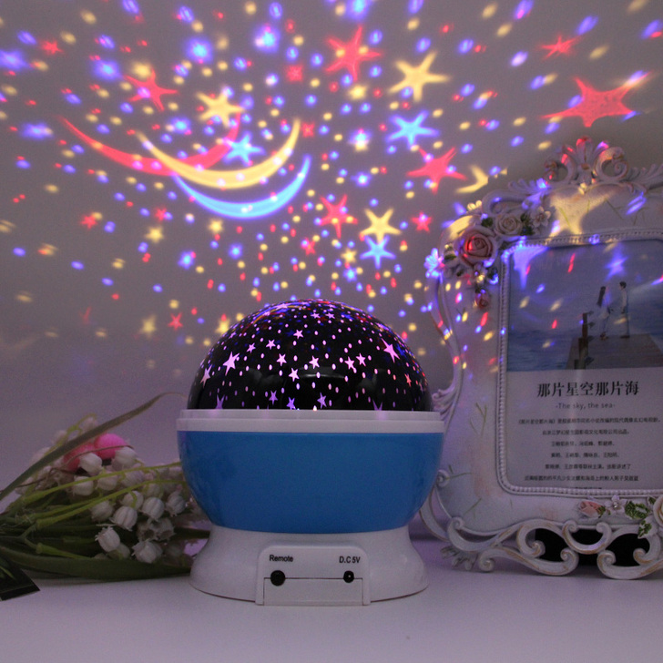 星空投影灯仪创意梦幻浪漫旋转满天星小夜灯儿...