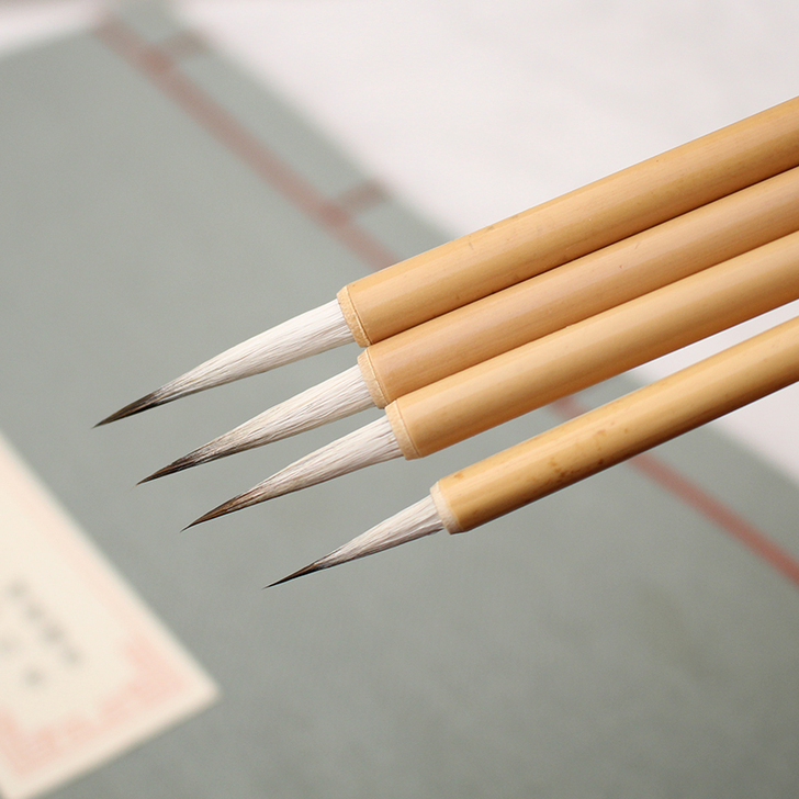 兼毫勾线国画白描勾线专用毛笔长锋狼羊兼毫衣...