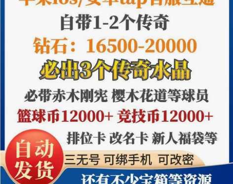 灌篮高手官服自抽号初始号开局号 三无号可改...