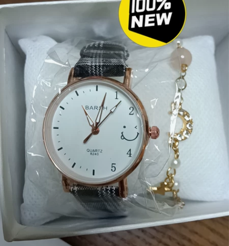 2021年新款手表女简约气质初高中学生帆布...