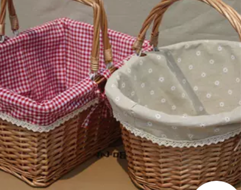 购物篮 野餐篮 藤编 水果篮子 水果篮 活...