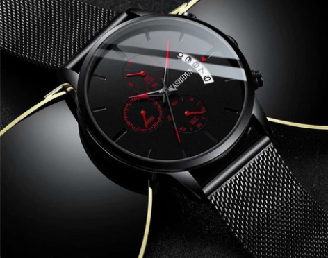 全新没有带过的男士手表， 气质男士防水精钢...