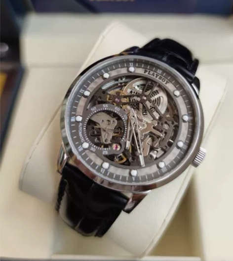 全新正品花花公子手表男士机械表全自动新款3...