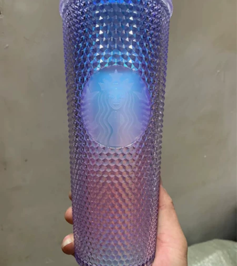 星巴克爆款榴莲杯钻石切面菠萝杯超大容量71...