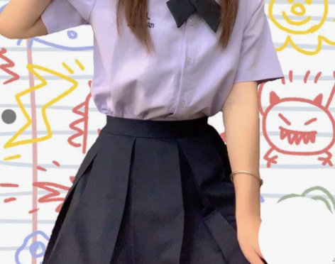 台湾附中校服?8箱褶裙42cm 穿一洗一 ...