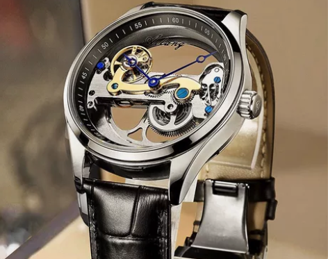 瑞士艾浪男士手表机械表全自动男表正品个性镂...