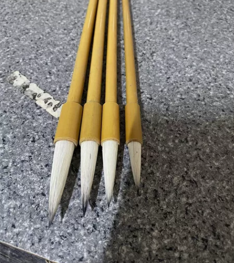 真正的纯七紫三羊毛笔，七分纯紫毫，三分纯羊...