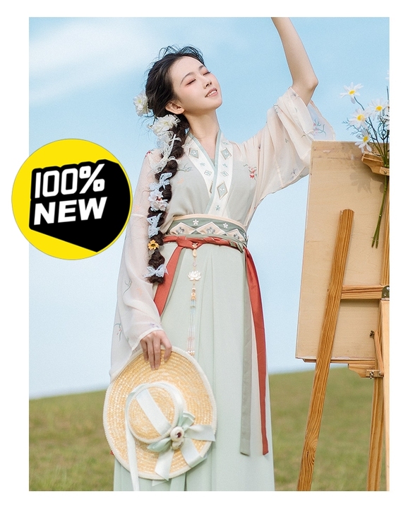 池夏 芒种菱歌 全新 吊带S外衫S下裙M