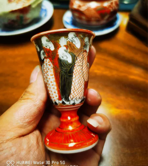 日本回流 明治老九谷 九谷百老图马上杯  ...