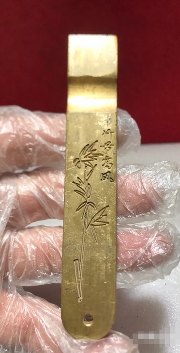 黄铜镇纸笔托香插，一物多用，美美哒