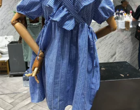 全新带吊牌韩国东大门2022春夏法式复古V...