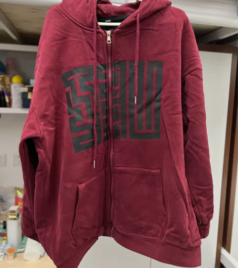 UFZ「九叠篆」潮牌秋冬重磅加绒男女生连帽...