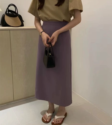 低价处理紫色包臀裙连衣裙西装裙 号买小了 ...