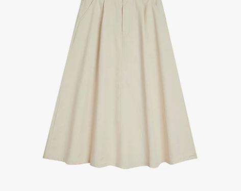 复古高腰半身裙女小个子春秋中长款宽松大摆a...